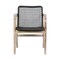 Armen Living Brighton Outdoor Patio Dining Chair in Light Eucalyptus Wood and Charcoal Rope 840254332386 - alternate 6